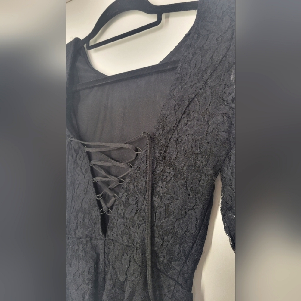 Lace Peplum Top